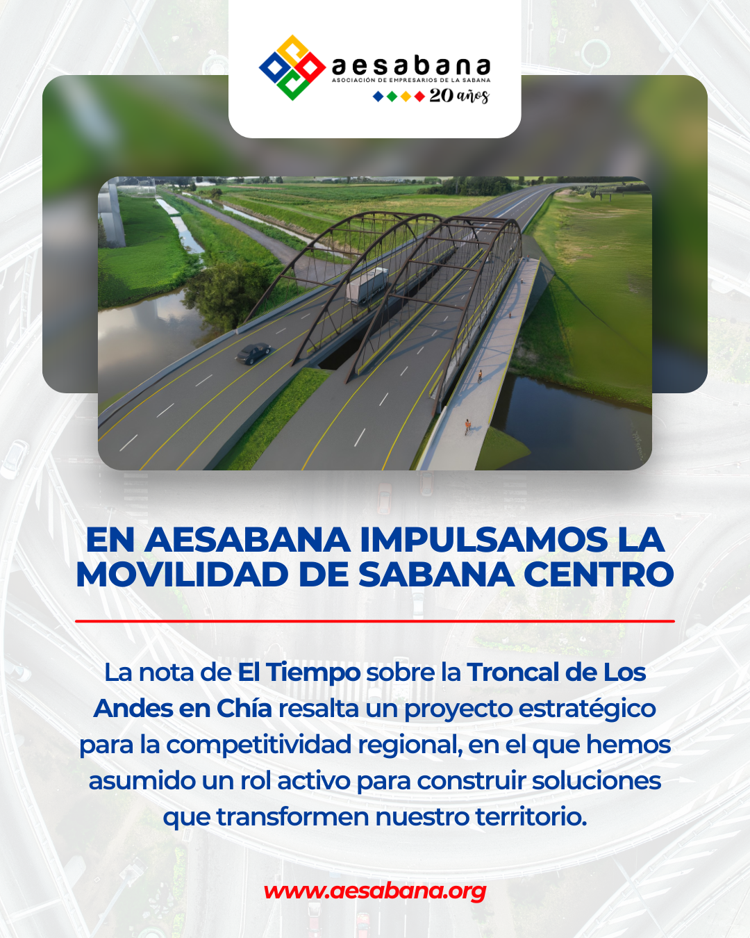La nota de El Tiempo sobre la Troncal de Los Andes - Aesabana